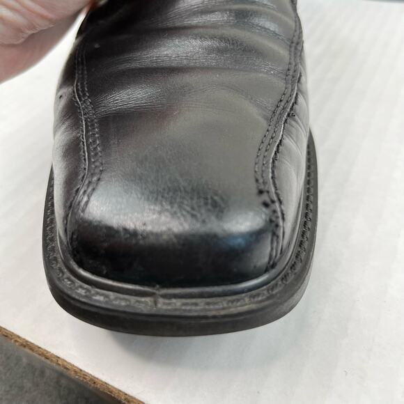 ECCO New Jersey Black Leather Casual Dress Slip On Square Toe Loafers 10 - Picture 13 of 13